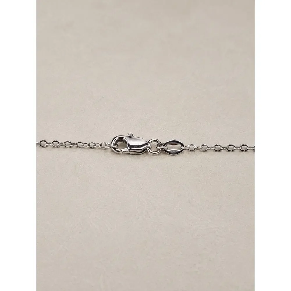 Ostbye Sparkle Lane Sterling Silver .02 CTW Diamond Love Knot Necklace 18